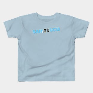 Saint Lucia Vintage style retro souvenir Kids T-Shirt